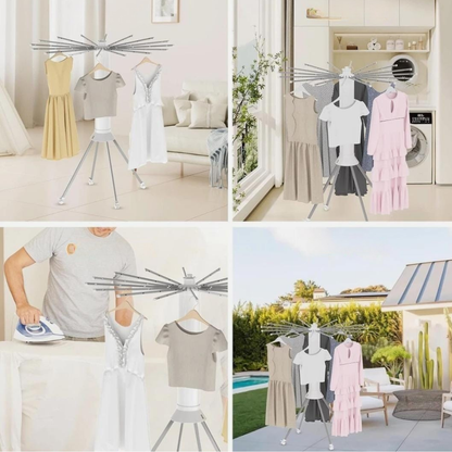 Étendoir à linge vertical rotatif à bras multiples - منشر ملابس عمودي دوّار متعدد الأذرع