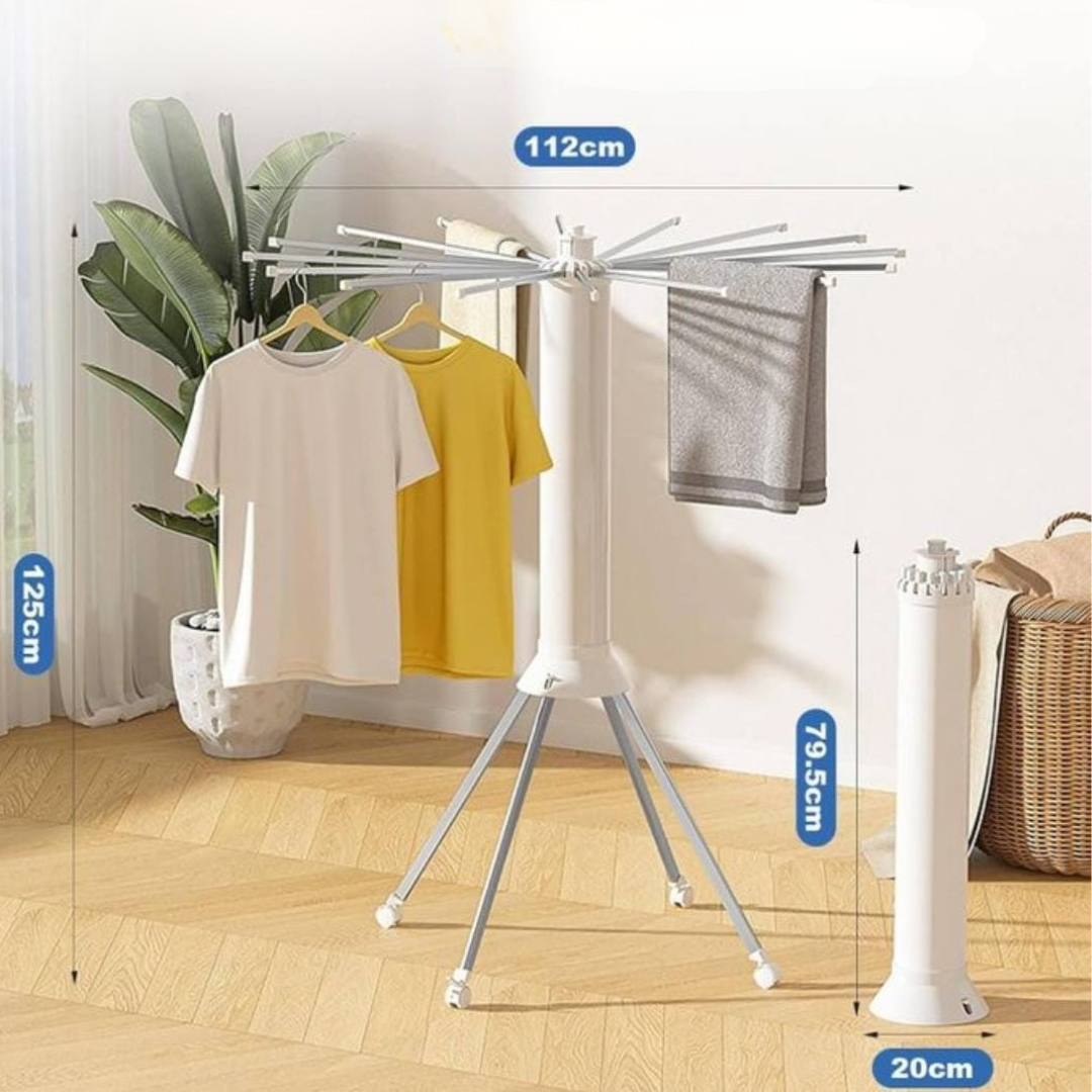 Étendoir à linge vertical rotatif à bras multiples - منشر ملابس عمودي دوّار متعدد الأذرع