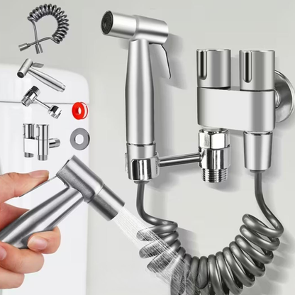 Kit de douchette WC multifonction à fort débit d’eau - طقم رشاش مرحاض متعدد الاستعمالات بتدفق ماء قوي