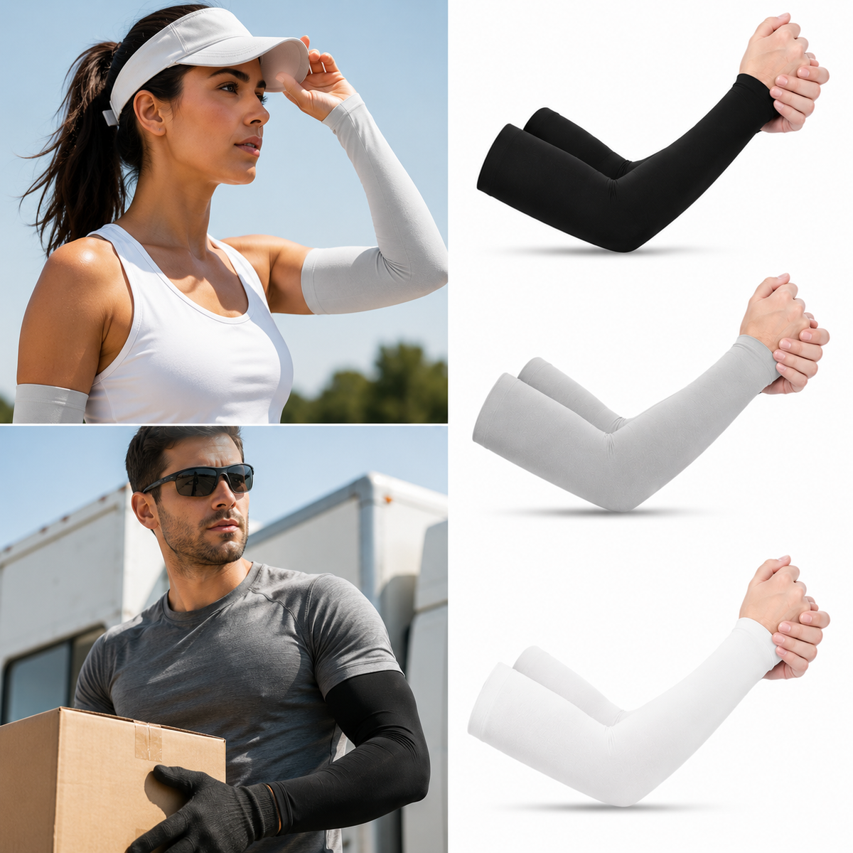 Deux Manchons de bras de protection solaire - أكمام الحماية من الشمس 2