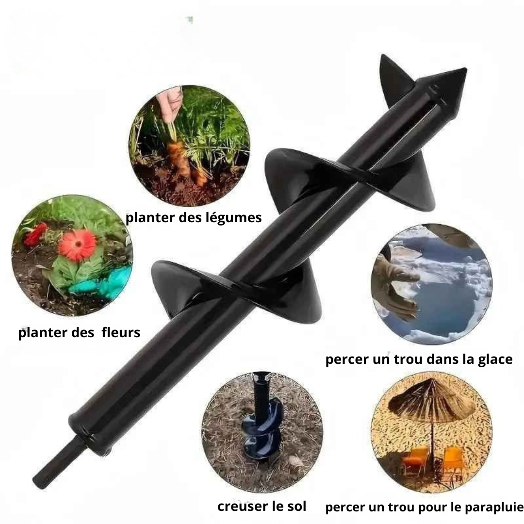 Foret hélicoïdal intelligent pour le jardinage et le perçage rapide sans effort - أداة الحفر الحلزونية الذكية للزراعة والحفر السريع بدون مجهود