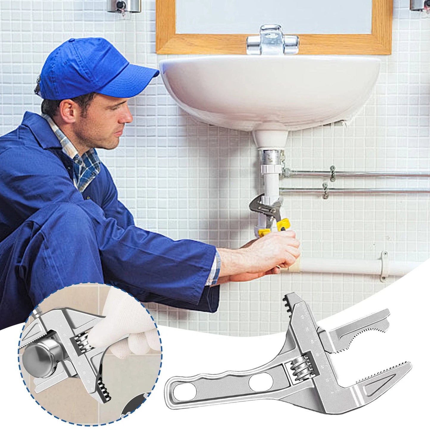 Clé réglable multifonction - مفتاح متعدد الاستخدامات قابل للتعديل