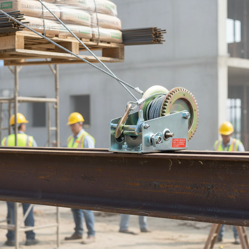 Treuil en action chantier