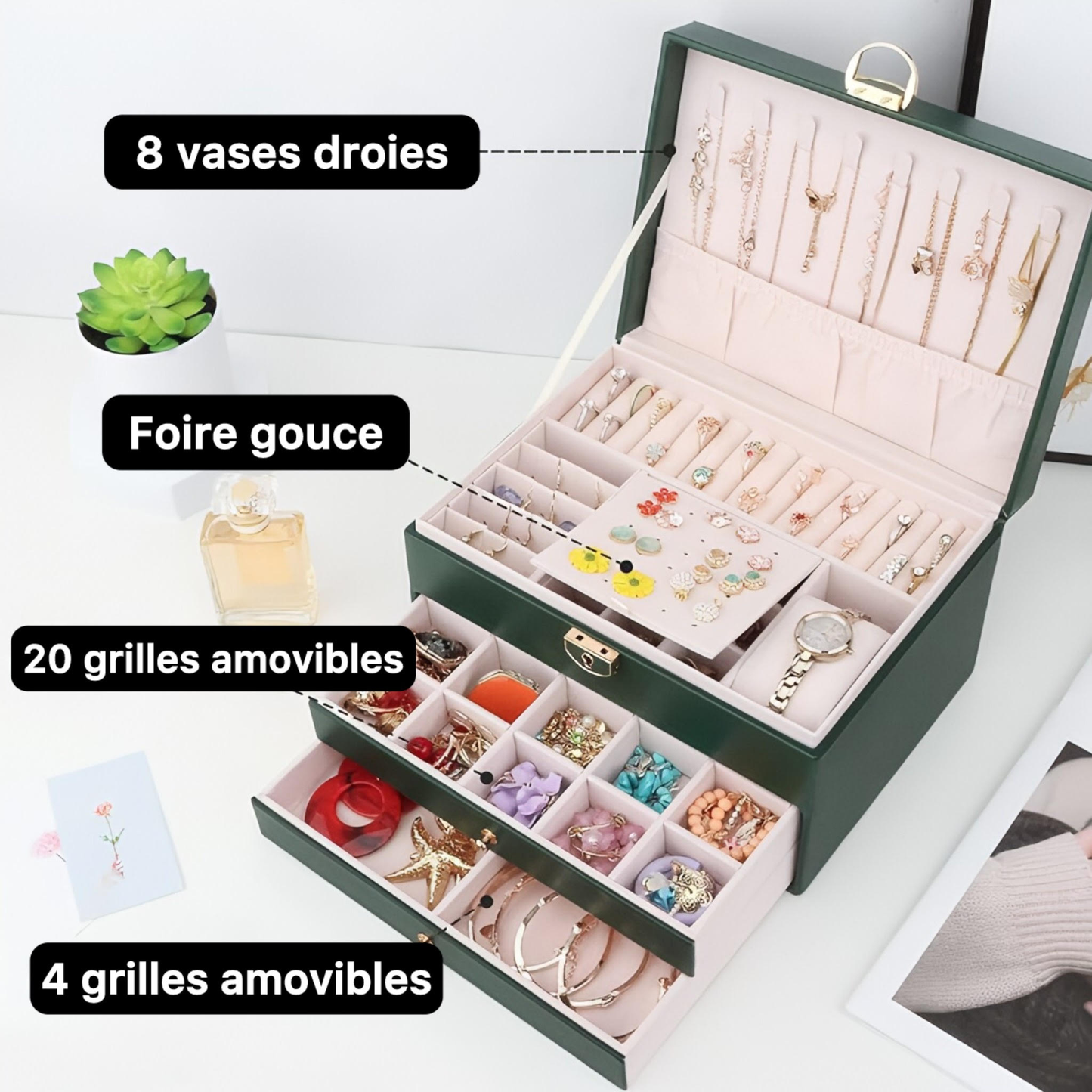 Boîte à bijoux de luxe - صندوق مجوهرات فاخر