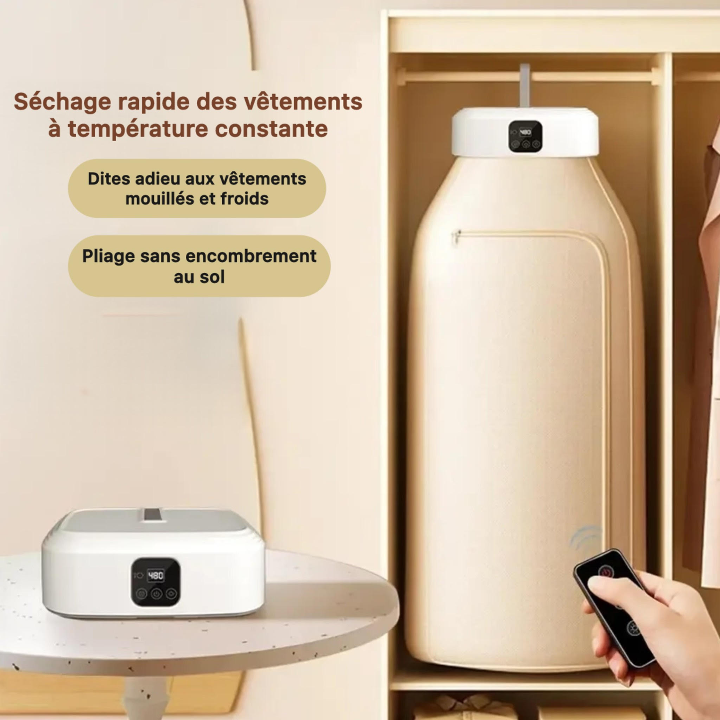 Séchoir à linge à repasser de vêtements - جهاز تجفيف وكي الملابس