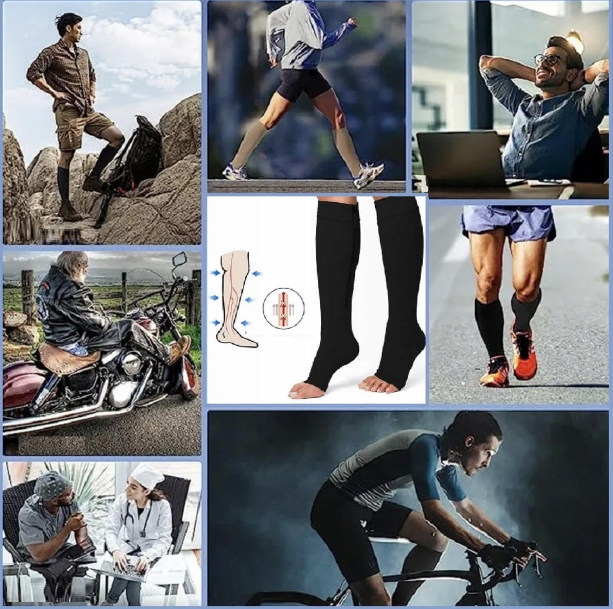 Chaussettes de compression à fermeture éclair - جوارب الضغط بسحاب