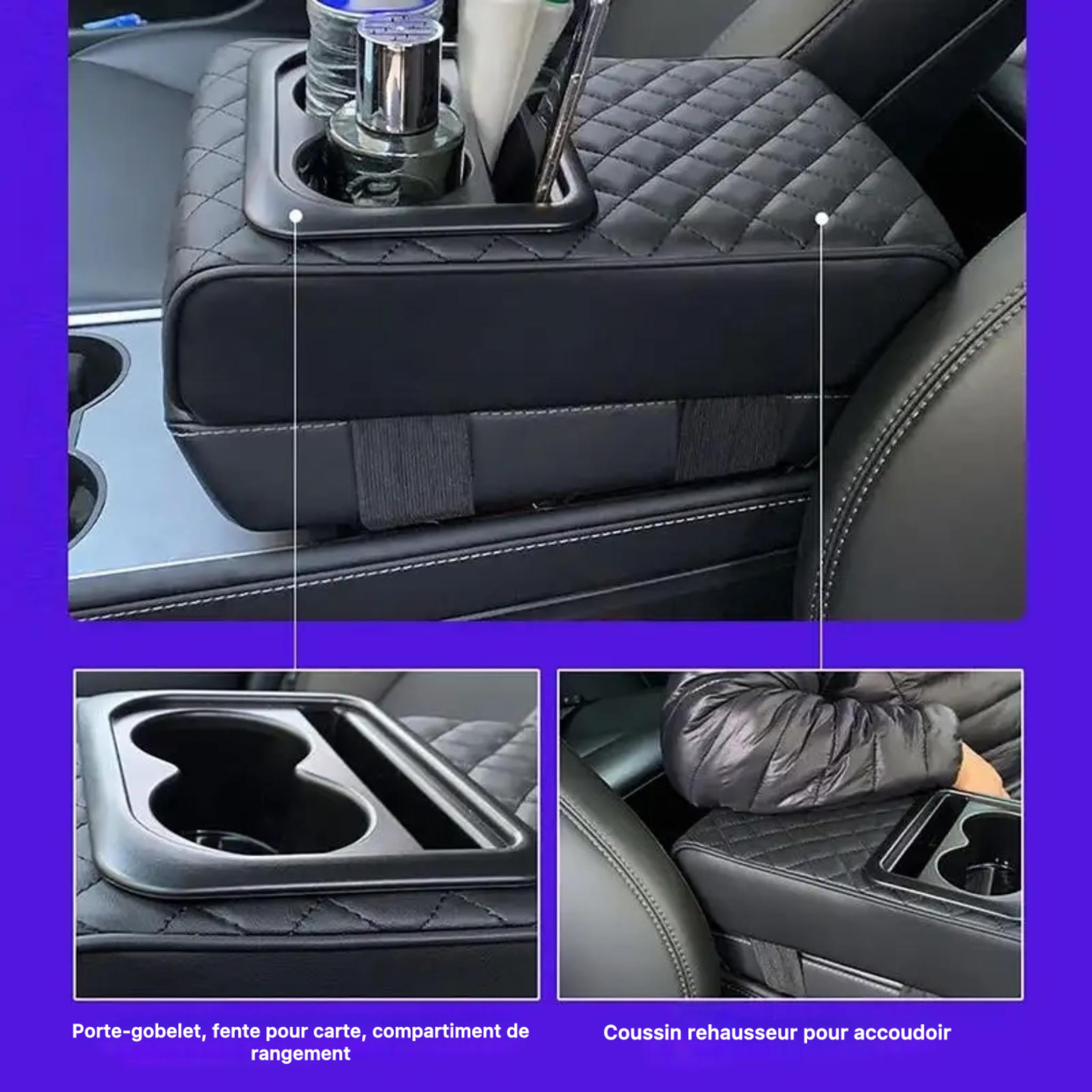 Accoudoir de Voiture avec Porte-gobelet - مسند ذراع للسيارة