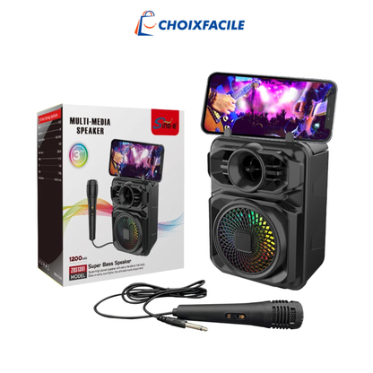 Enceinte Karaoké Portable avec Micro - سماعة كاريوكي محمولة مع ميكروفون